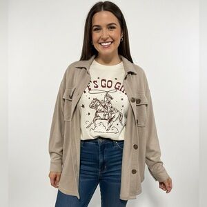 Let’s Go Girls Tshirt & Button Up